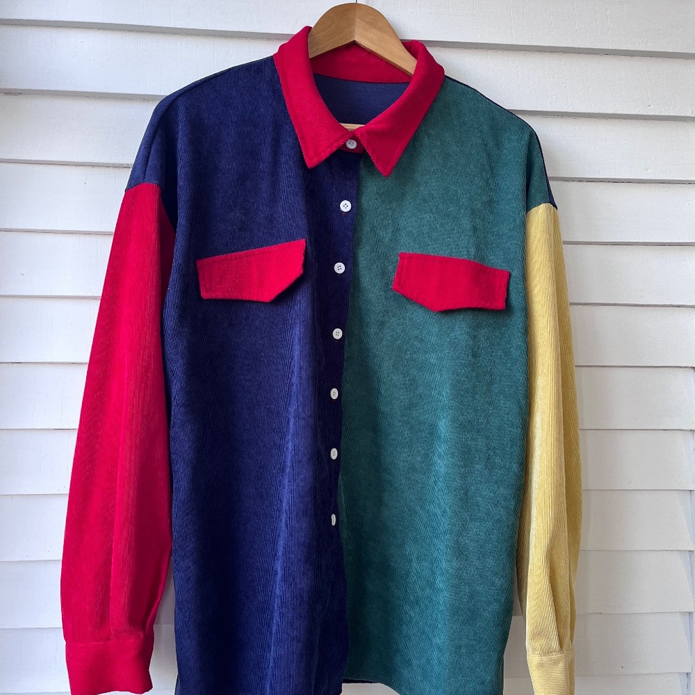 Custom color block shirt - Size Large